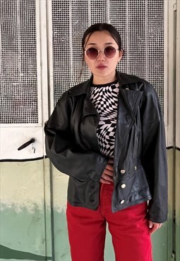 Vintage 90s Leather Jackets In Black