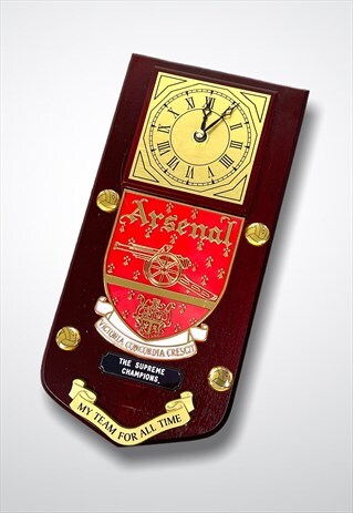 VINTAGE ARSENAL 90S GRANDAD CLOCK WOODEN MADE IN UK