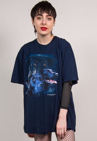 VINTAGE 90'S DOG PRINT T-SHIRT
