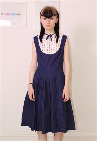 SHIFT COTTON SLEEVELESS DRESS