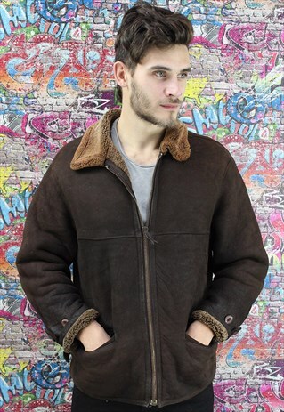 VINTAGE AVIATOR/FLYING JACKET. SHEARLING SHEEP SKIN. UNISEX.