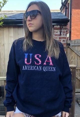 90'S AMERICAN QUEEN LOUNGE WEAR SWEATSHIRT