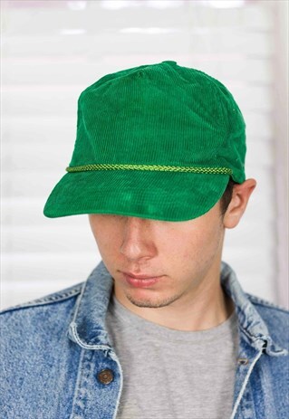 VINTAGE TRIMMED CORDUROY BASEBALL CAP 90S ONE-SIZE 3.4