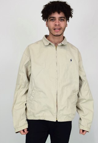 VINTAGE 90'S CREAM COLLARED RALPH LAUREN JACKET