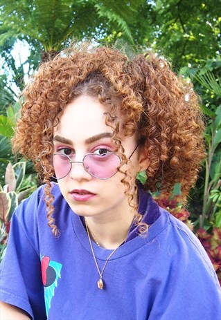 PURPLE LENS HEART SUNGLASSES