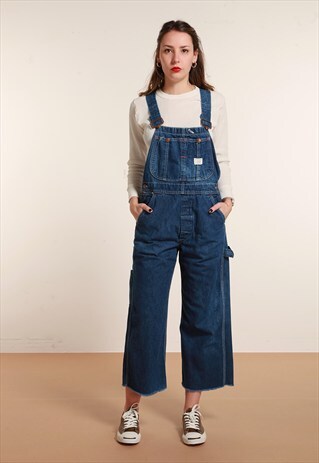 VINTAGE 1960'S LONG DENIM DUNGAREES