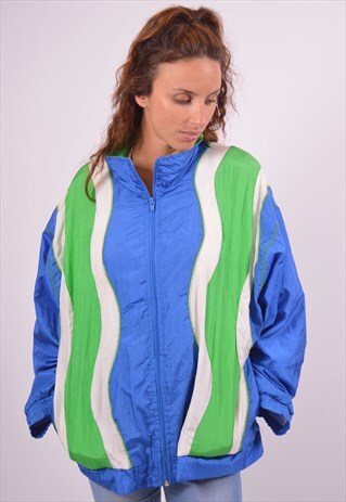 VINTAGE TRACKSUIT TOP JACKET MULTI