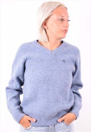 KAPPA WOMENS VINTAGE JUMPER SWEATER SMALL BLUE 90S