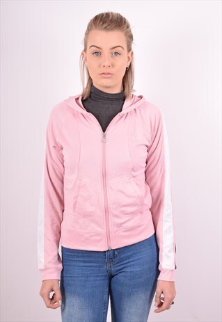 NIKE WOMENS VINTAGE HOODIE JACKET SMALL PINK 90S
