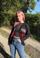 VINTAGE 80S KNITTED STRIPED PATTERNED CARDIGAN