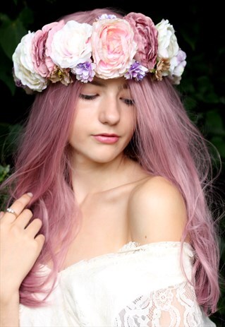 ROUGE PONY - LARGE FLORAL CROWN