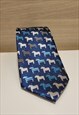 HORSE PATTERN TIES IN BLUE COLOR