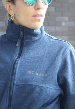 VINTAGE Y2K NAVY COLUMBIA ZIP THROUGH FLEECE
