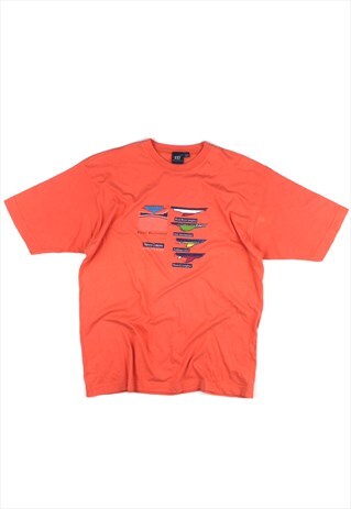 VINTAGE SALMON COLOUR BOATING T-SHIRT BY HENRY COTTONS