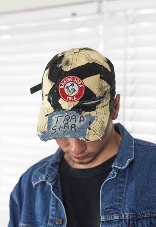 VINTAGE TRAP STAR LOGO BASEBALL CAP HAT 90S X 3.3