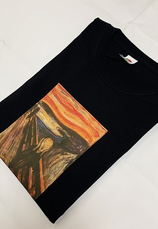 THE SCREAM VINTAGE AESTHETIC ART COTTON T-SHIRT