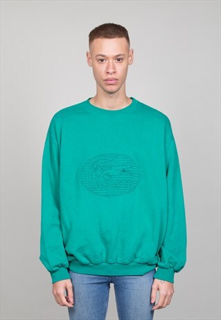 VINTAGE GREEN OVERSIZED 80'S LACOSTE SWEATER