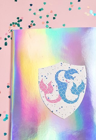 LARGE MERMAID CREST STICKER