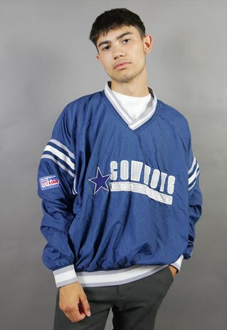 BLUE STARTER DALLAS COWBOYS NFL FOOTBALL PULLOVER