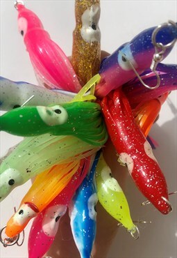 10cm handmade funky jelly disco squid unisex earring