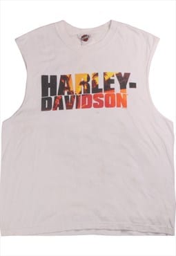Harley Davidson  Vest Sleeveless Back Print Vest T Shirt XLa