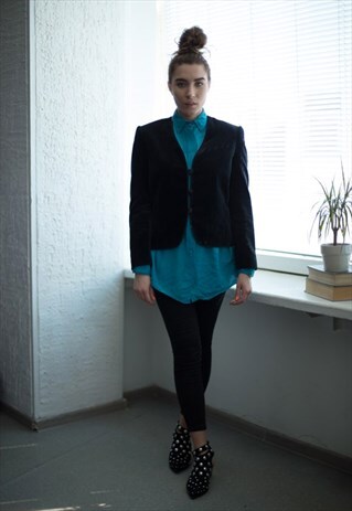 VINTAGE 60'S BLACK VELVET JACKET