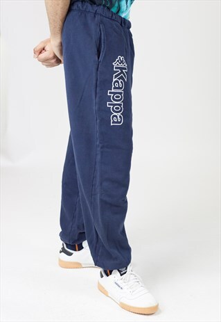 VINTAGE 90S KAPPA NAVY TRACKSUIT BOTTOMS