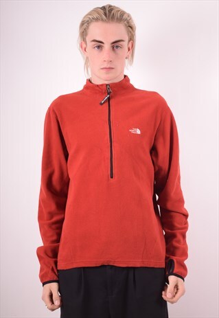 THE NORTH FACE MENS VINTAGE FLEECE JUMPER LARGE BROWN 90S