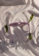 MATTE LILAC CHUNKY BEVELLED SQUARE SUNGLASSES