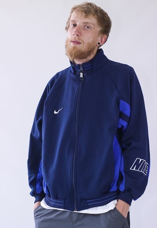 90S VINTAGE MENS NIKE TEAM TRACK TOP BIG LOGO JACKET