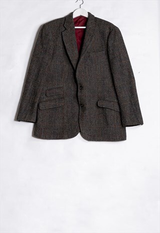 VINTAGE 80S BLAZER JACKET HARRIS TWEED / SP202354