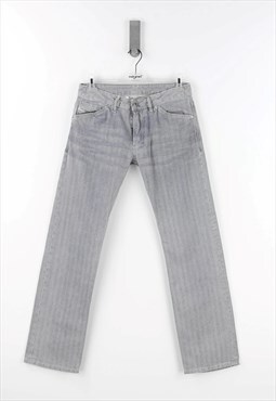 Diesel Regular Fit Low Waist Jeans in Grey Denim - 44