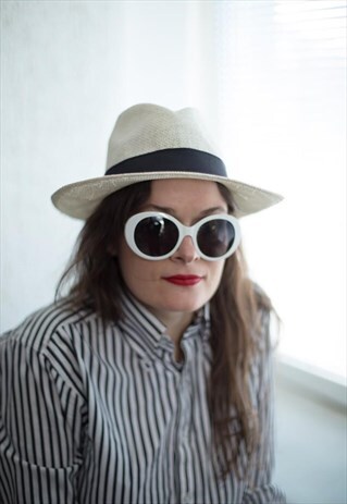VINTAGE 80'S STRAW SUN HAT