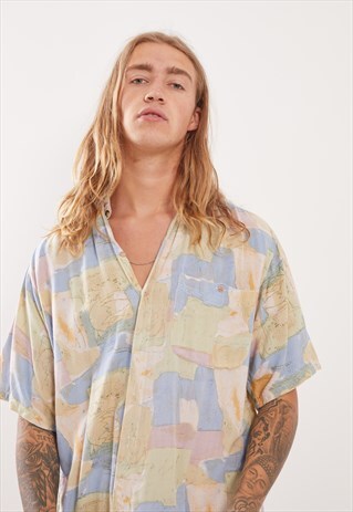 VINTAGE PATTERNED FESTIVAL SHORT SLEEVE SHIRT