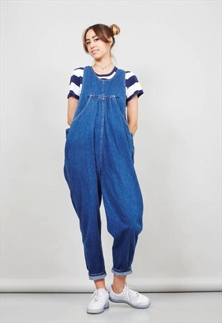 VINTAGE BLUE OVERSIZED 90'S DENIM JUMPSUIT
