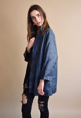 VINTAGE 70'S GENUINE LEATHER OVERSIZED SWING JACKET