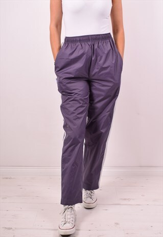 NIKE WOMENS VINTAGE TRACKSUIT TROUSERS LARGE PURPLE 90S