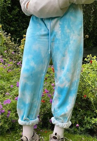 AQUA BLUE TIE DYE JOGGERS