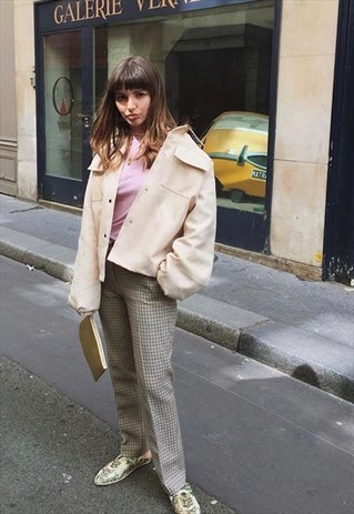 UTILITY WORKER JACKET IN WICKER BEIGE