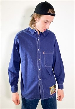 Vintage 90s long sleeve denim shirt 