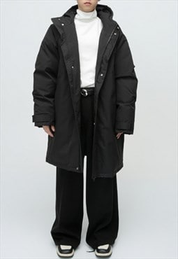 Men's Solid color warm hooded cotton coat A VOL.2