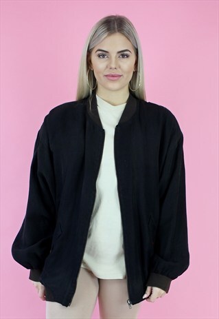 90S SILK BOMBER OVERSIZED JACKET