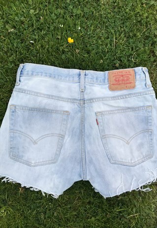 LEVI'S 90'S HIGH RISE LIGHT BLUE MOM FIT SHORTS