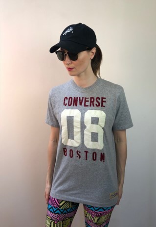 CONVERSE VINTAGE JERSEY FINLAND EUROPE T SHIRT GREY