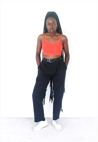 VINTAGE HIGH WAISTED TAILORED TROUSERS