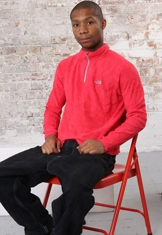 VINTAGE THE NORTH FACE LOGO FULL ZIP FLEECE GREY