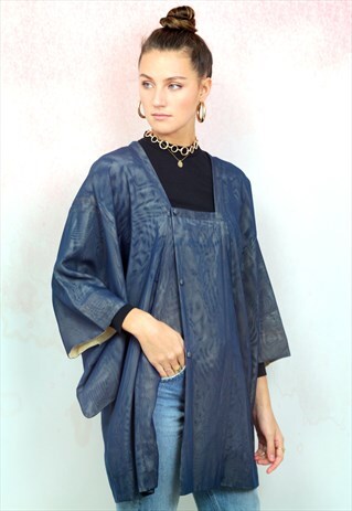 VINTAGE TRADITIONAL JAPANESE TWO TONE KIMONO JACKET