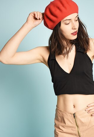 Y2K BASICS FESTIVAL HALTER NECK LYCRA TOP