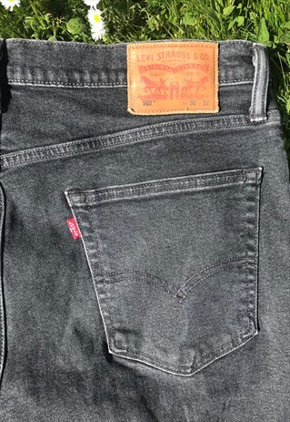 VINTAGE 90'S 502 STRETCHY BLACK SLIM FIT LEVI JEANS