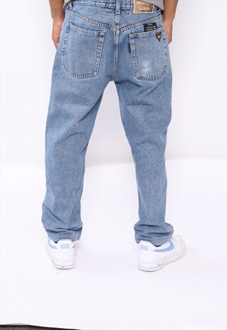 VINTAGE AVIREX WASHED DENIM JEANS BLUE